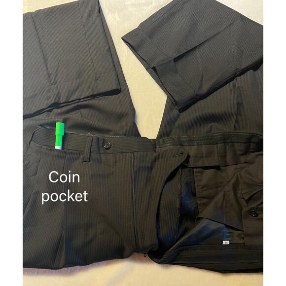 Kiton Napoli 42L 34x30 Black Multi-Stripe Designer Hand Made Luxury Suit - Picture 12 of 16